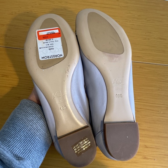 AGL Metallic Silver and Gray "Monika" Ballet Flat - Picture 9 of 10